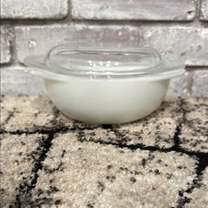 Vintage Pyrex 022 True Opal White Casserole